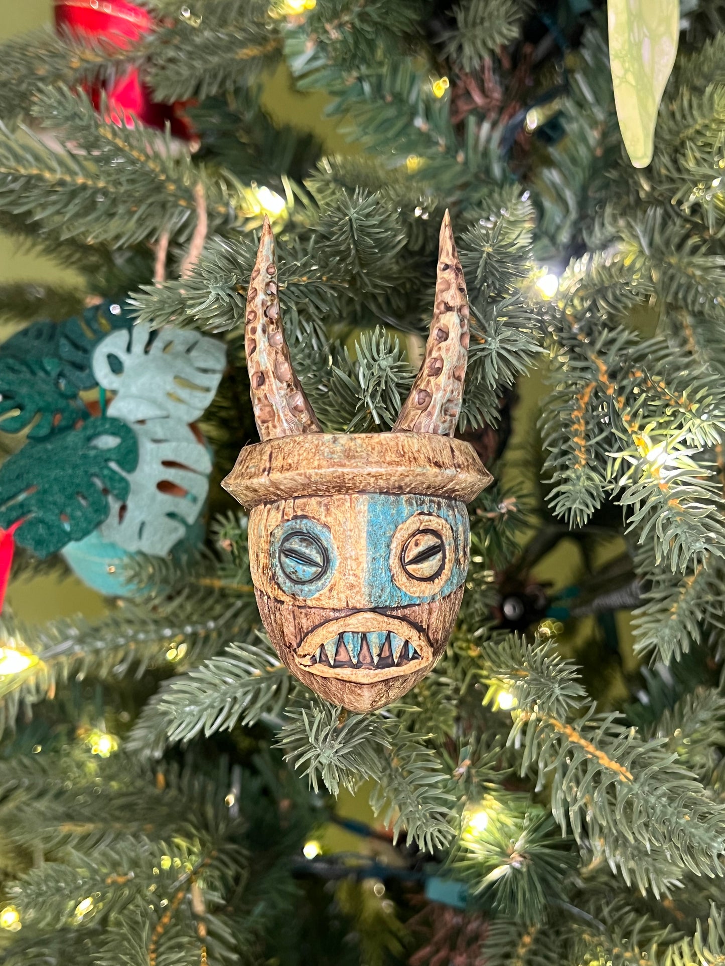 Horned Mask Ornament