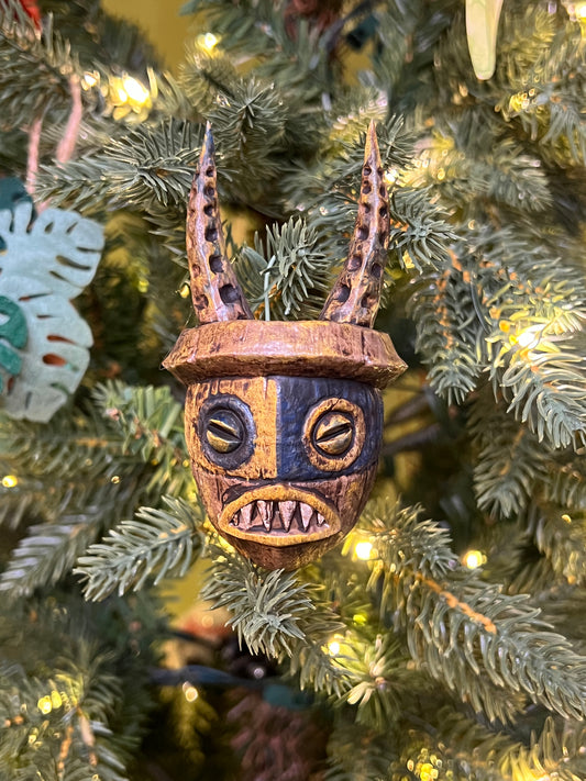 Horned Mask Ornament