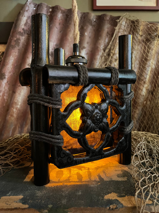 “Goth” Tiki Jade Tile Lamp