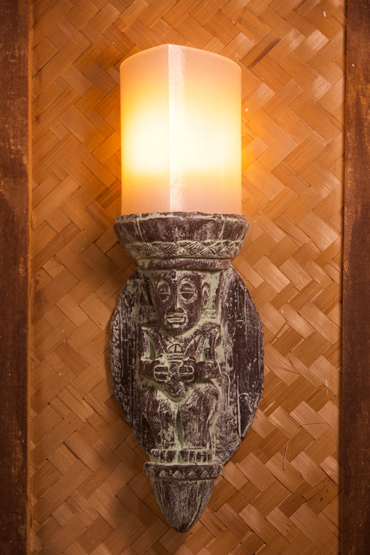 Tiki Sconce Set